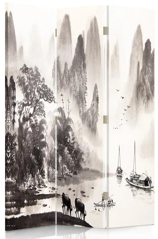 Gario Paraván Festoi táj a völgyben Méret: 145 x 170 cm, Kivitelezés: Klasszikus paraván
