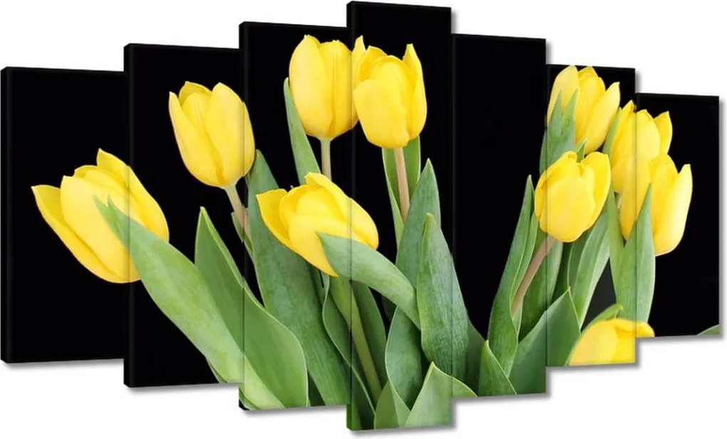 Vászonkép 140x80 Sárga tulipánok
