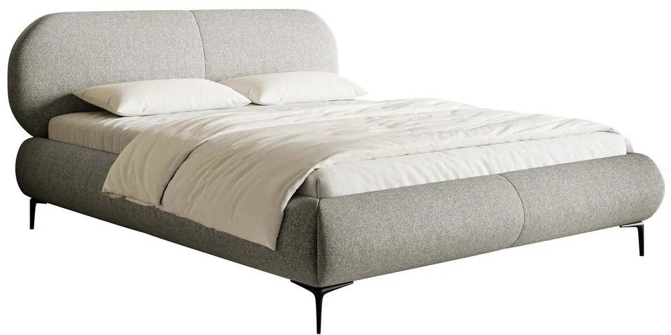 Franciaágy 160 cm Octave 160B (ágyráccsal) (szürke + fekete) . 1099997