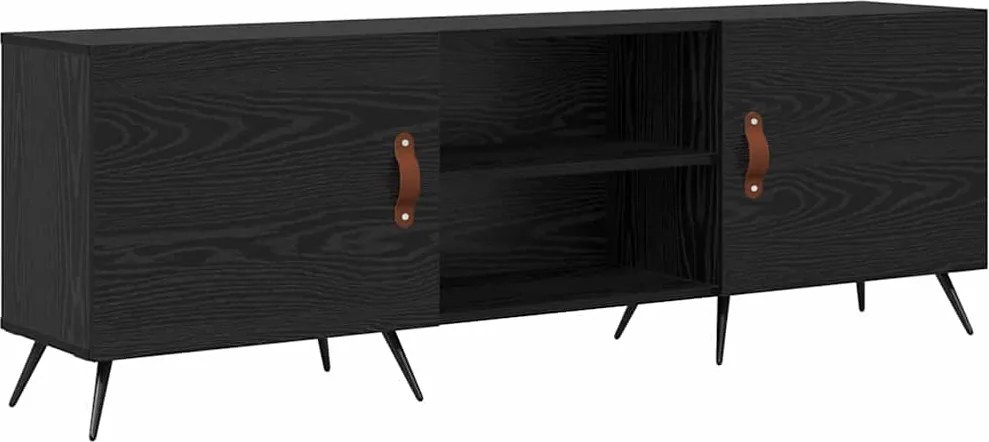 vidaXL TV szekrény Musta tammi 150 x 30 x 50 cm Faanyag