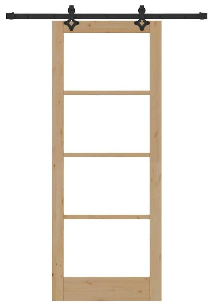 Csúszóajtó Egyéb Barna 83 x 211 cm Fa és fém