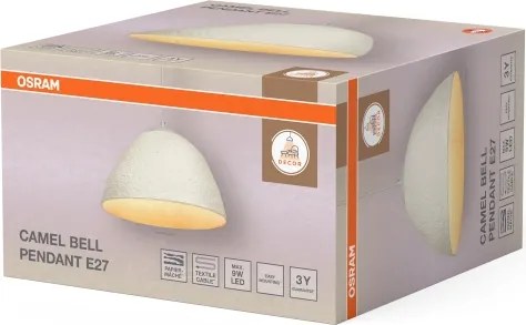 Osram - Kábeles függőlámpa CAMEL BELL 1xE27/9W/230V átm. 37,5 cm