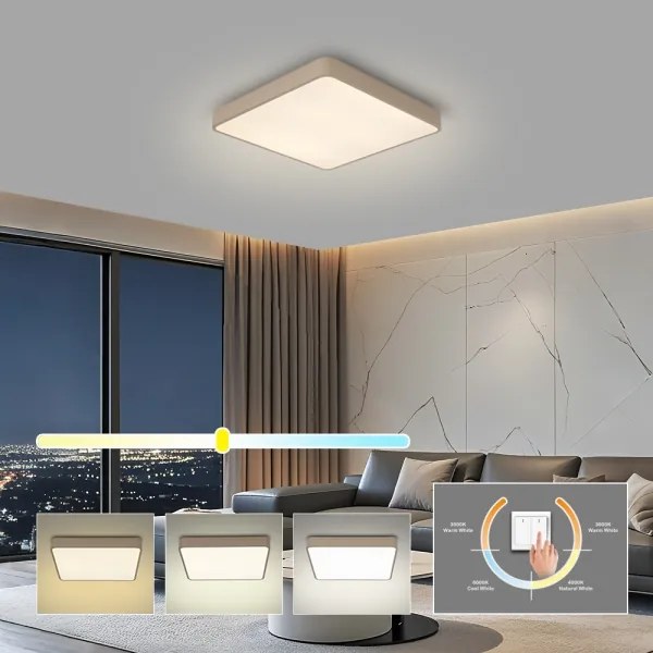 Brilagi - LED mennyezeti lámpatest POOL SQUARE LED/48W/230V 3000/4000/6000K 50x50 cm bézs
