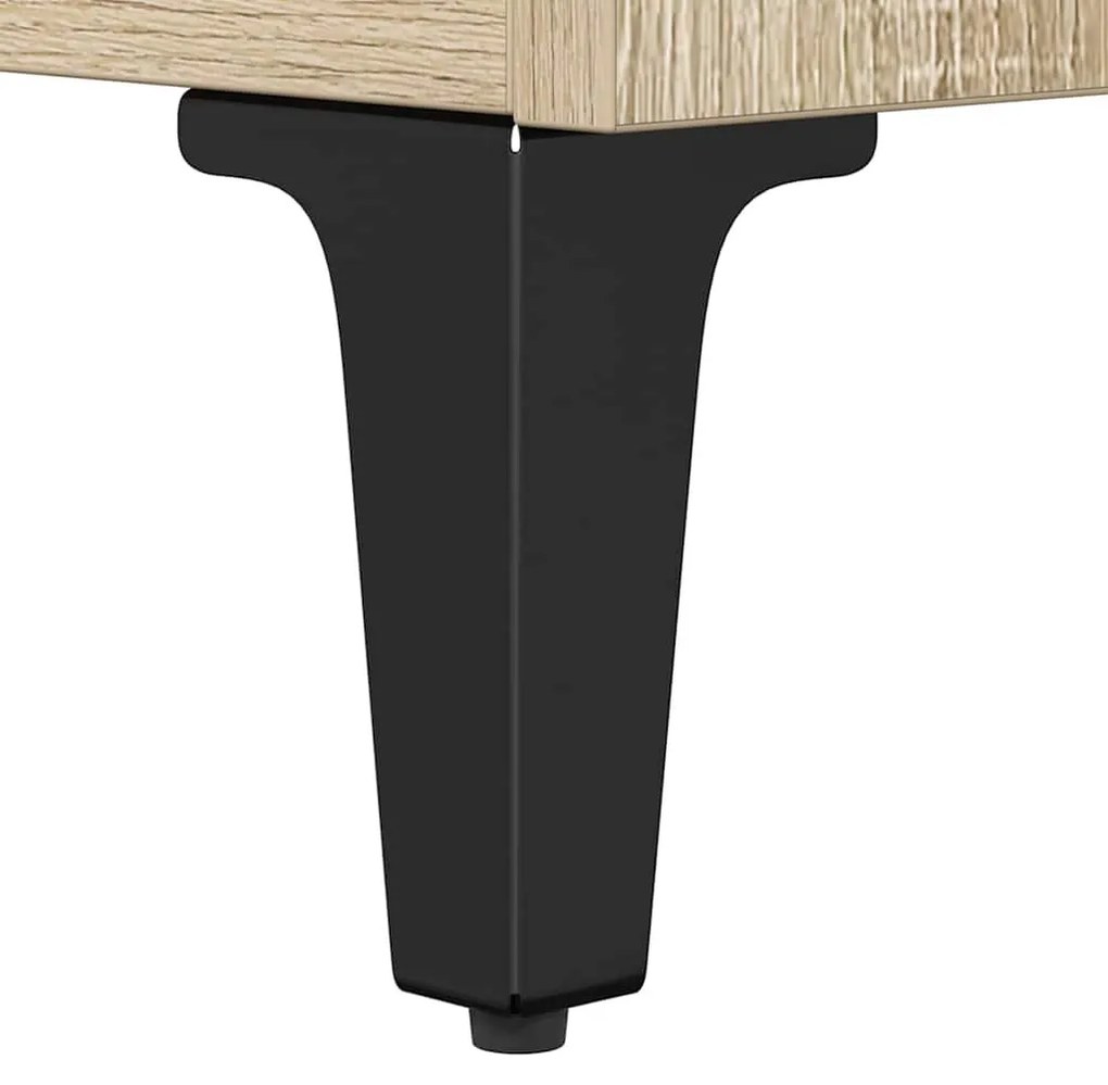 vidaXL Mosdókagyló szekrény polcokkal Sonoma tölgy 80 x 33 x 60 cm