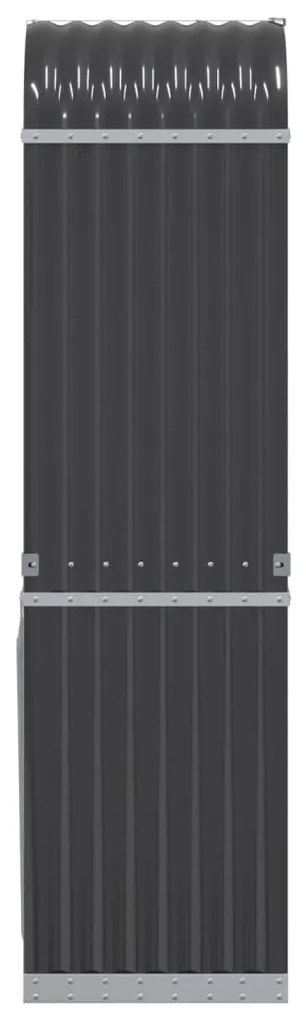 antracit színű horganyzott acél fatörzstartó 40 x 45 x 170 cm