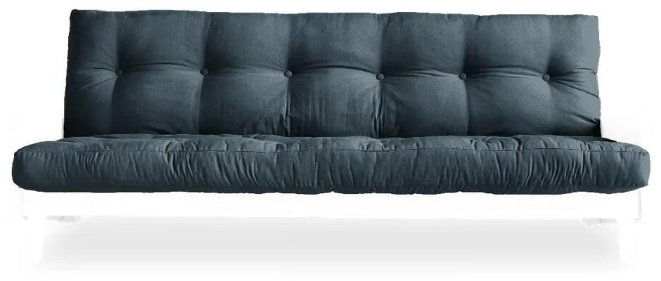 Indie White/Petrol Blue kék kinyitható kanapé - Karup Design
