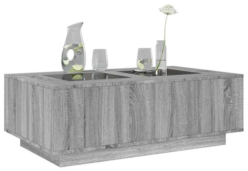 Sonoma végtelen hatású LED-es dohányzóasztal 116 x 69 x 40 cm