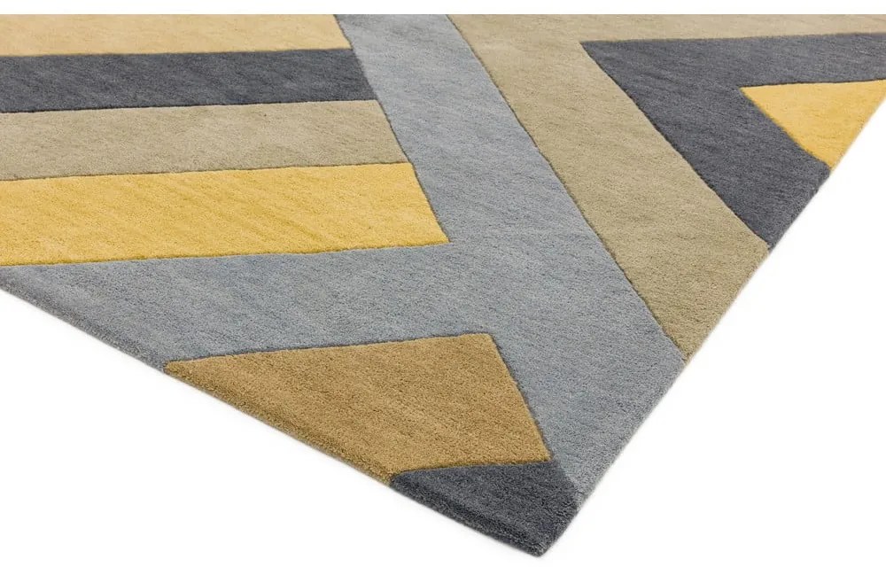 Big Zig szürke-sárga szőnyeg, 160 x 230 cm - Asiatic Carpets