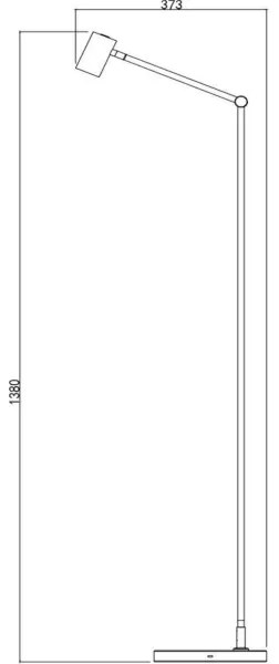 Lucide 36722/03/30 - LED Dimmelhető állólámpa TIPIK LED/3W/230V 2700K fekete