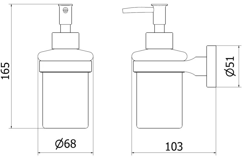 Mexen tartozékok, REMO szappanadagoló, arany, 70507388-50