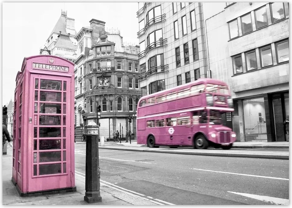 Poszterek A4 Szint Púderrózsaszín busz