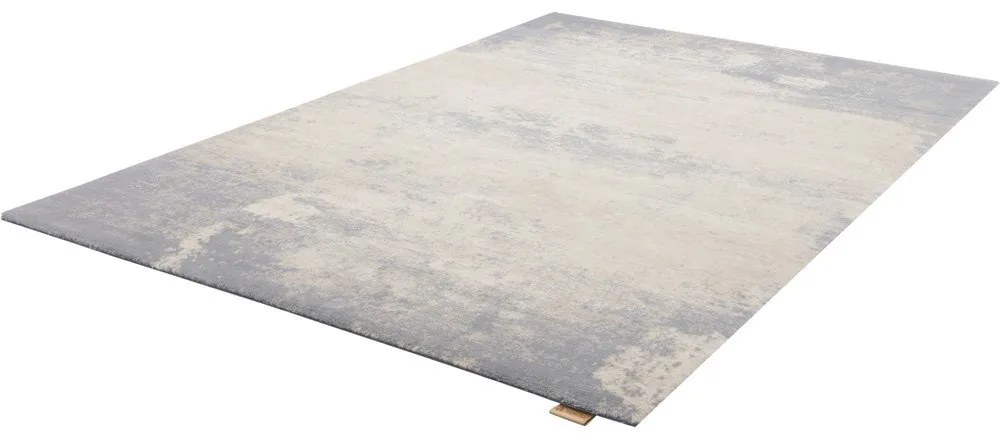 Szürke-krémszínű gyapjú szőnyeg 120x180 cm Bran – Agnella