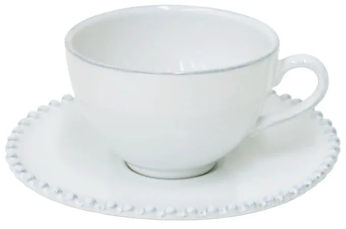 Pearl fehér agyagkerámia csésze csészealjjal, 250 ml - Costa Nova