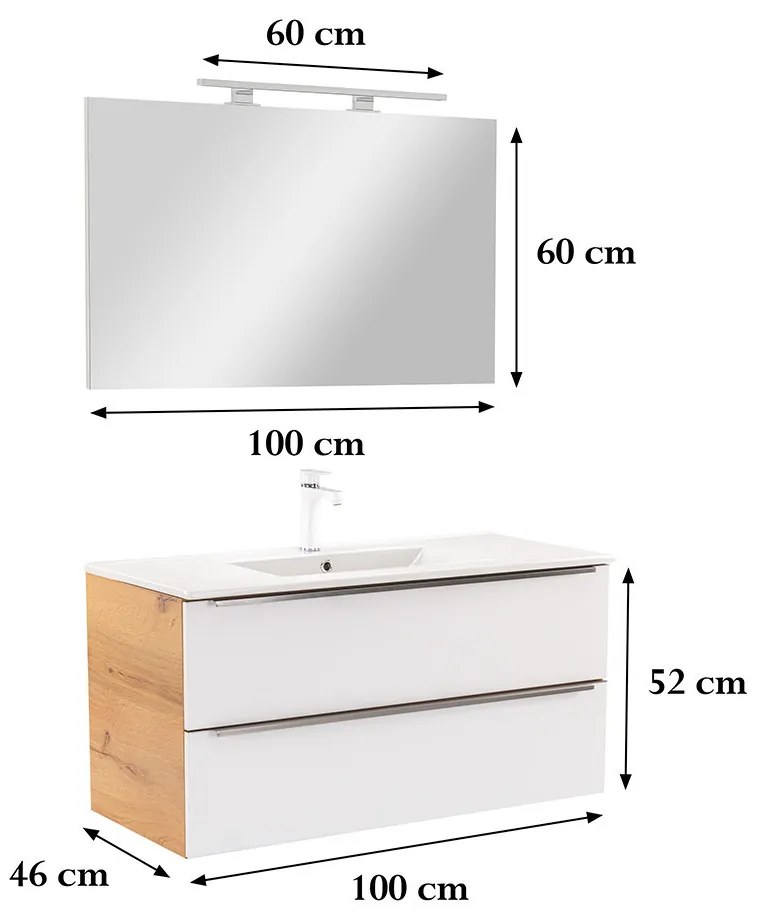 Vario Trim 100 Fürdőszoba komplett szekrény