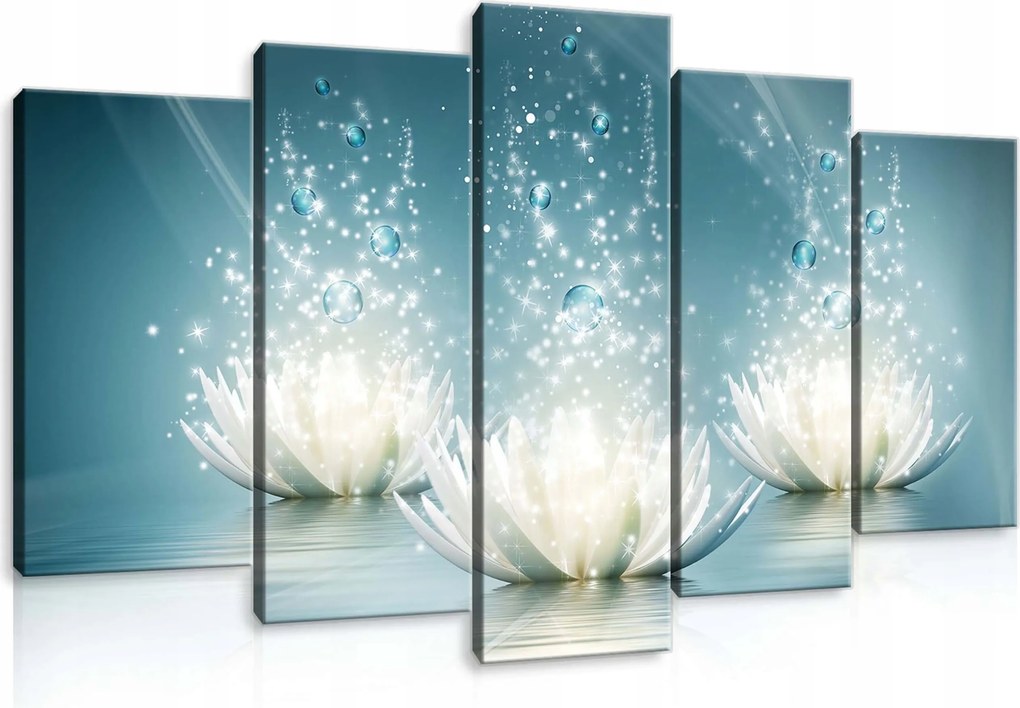 Vászonkép 100x60 Lótusz virág lótusz víz nyugalom harmónia fény ragyogás tisztaság