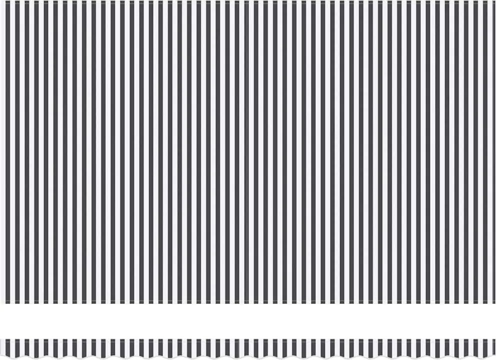 Antracitszürke-fehér kézzel kihúzható napellenző 500 x 300 cm