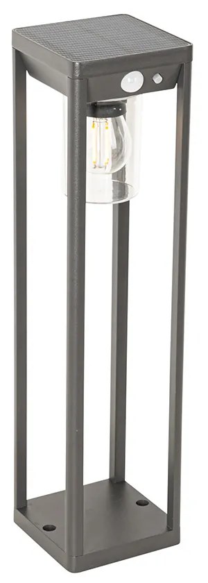 Kültéri állólámpa sötétszürke 40 cm LED-del és dimmelhető fényforrással napelemes - Sonne