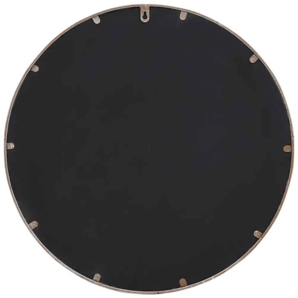 homokszínű kerek vas kerti tükör kültéri használatra 60 x 4 cm