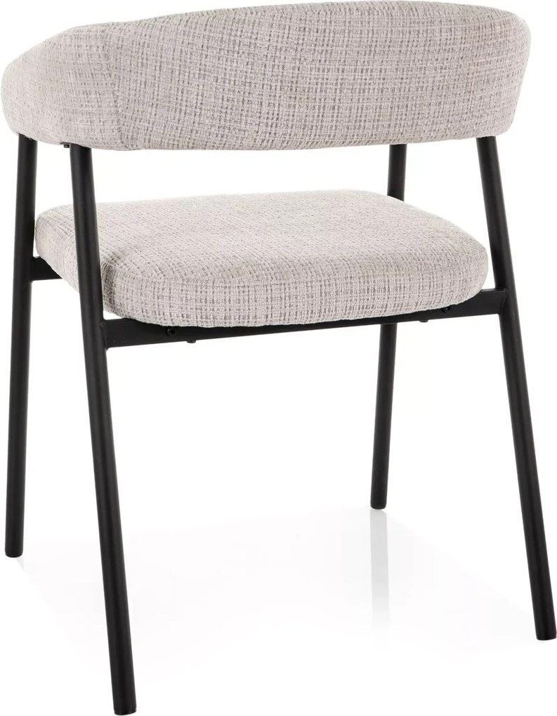 Étkezőszék KATANA fekete lábakkal, szürke