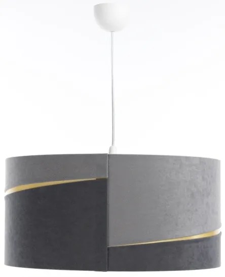 Csillár zsinóron SWING 1xE27/60W/230V szürke/arany