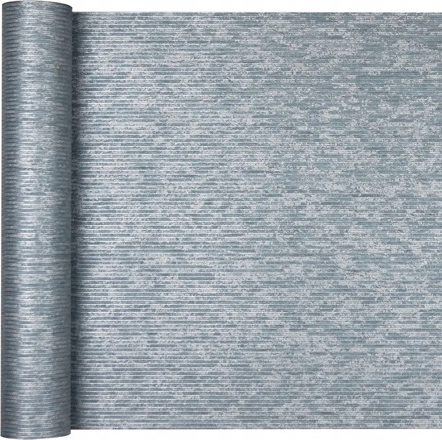 Modern tapéta ezüstösen csillogó Kék Csíkos kemény vinil