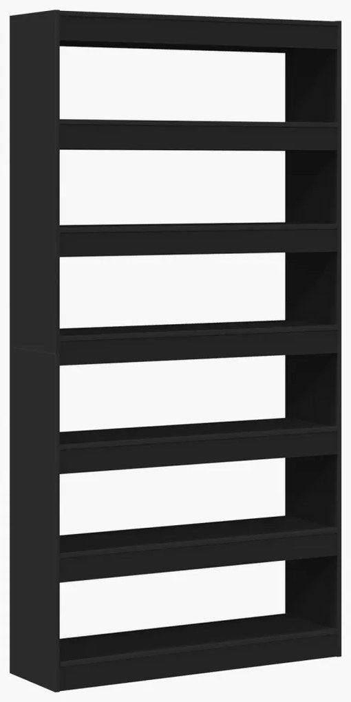Könyvespolc Fekete Összeállított fa 100 x 30 x 198 cm Könyvespolc