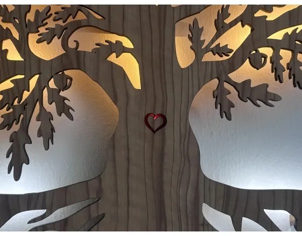 Li-Go 5747/DUB2 - LED fali dekoráció LED/10W/230V 45x55 cm tölgy