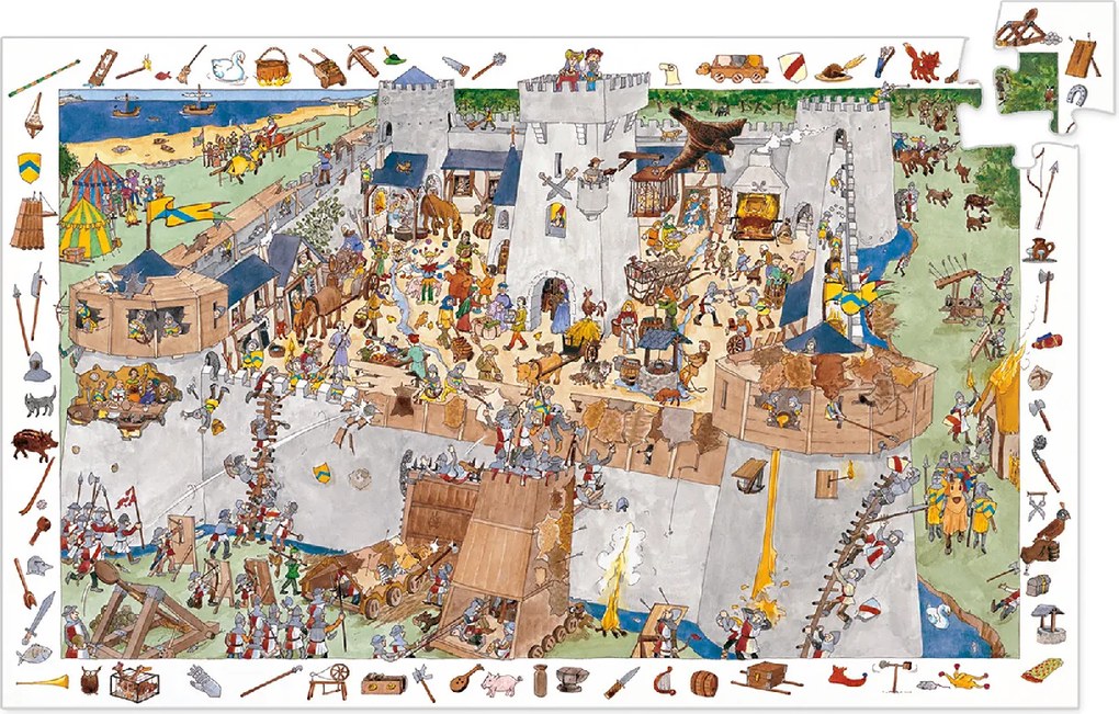Megfigyeltető puzzle - Bevehetetlen vár, 100 db-os - Fortified castle