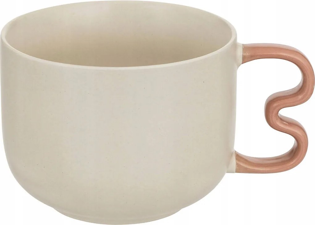 Kerámia Kávés Bögre Nagy 580 ML Kávés Tea Krémszínű
