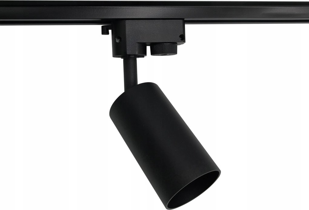 4, Spot Fényszóró Cső GU10 Sínre, fekete