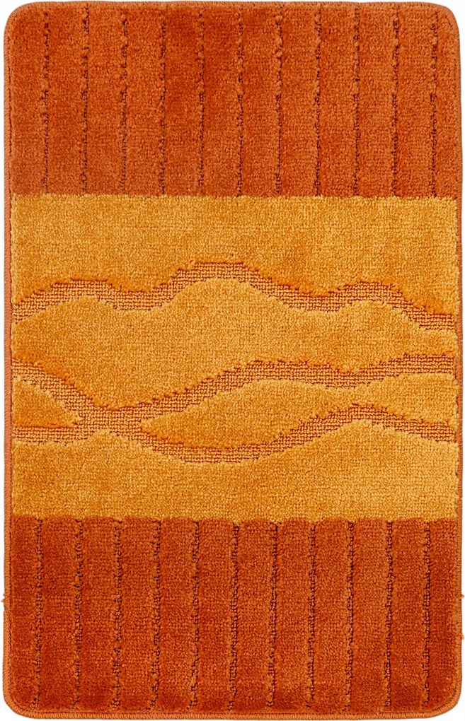 Fürdőszobaszőnyeg Csúszásgátló Nagy 50X80 Gyorsan Száradó Narancssárga 3D