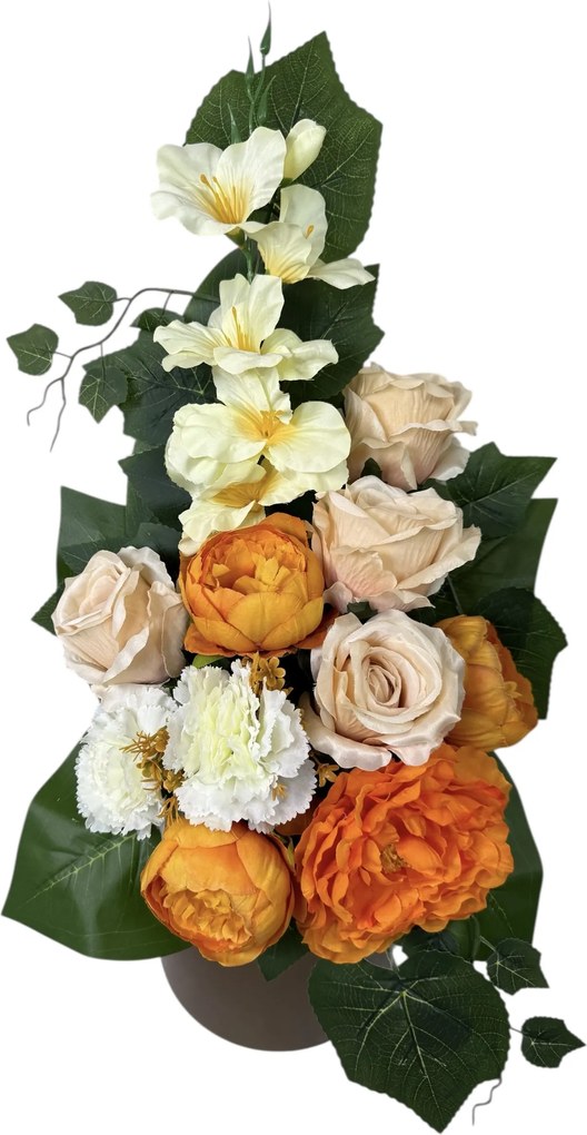 Csokor Nád Kompozíció Sír Temető Művirágok