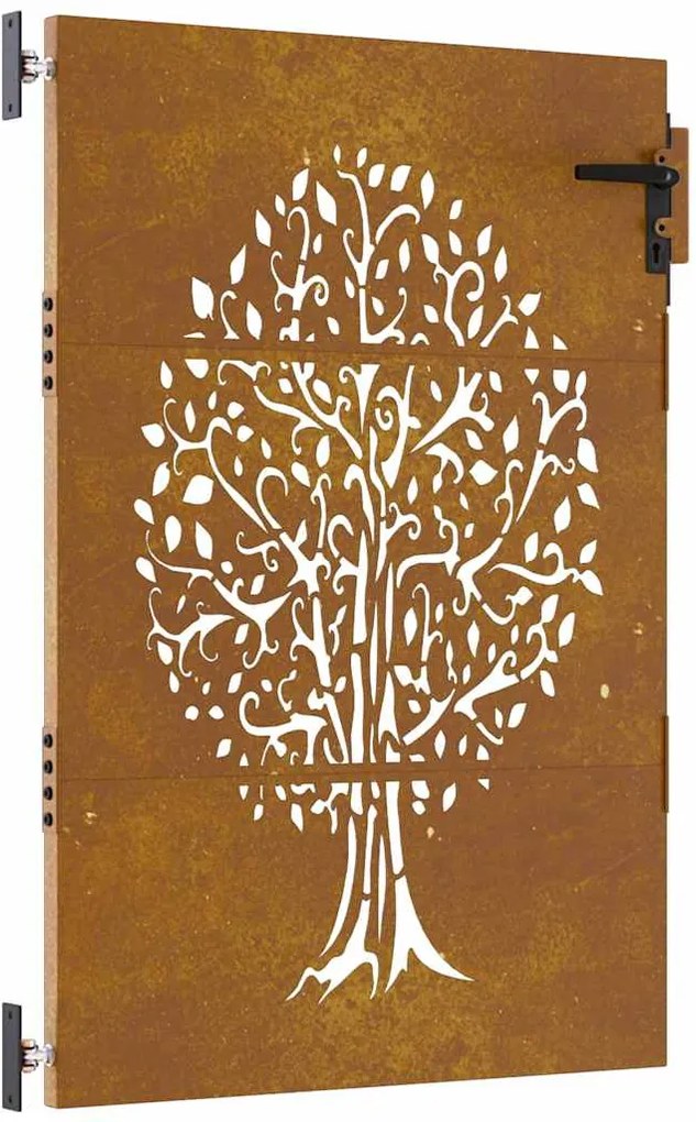 vidaXL famintás corten acél kerti kapu 85x125 cm