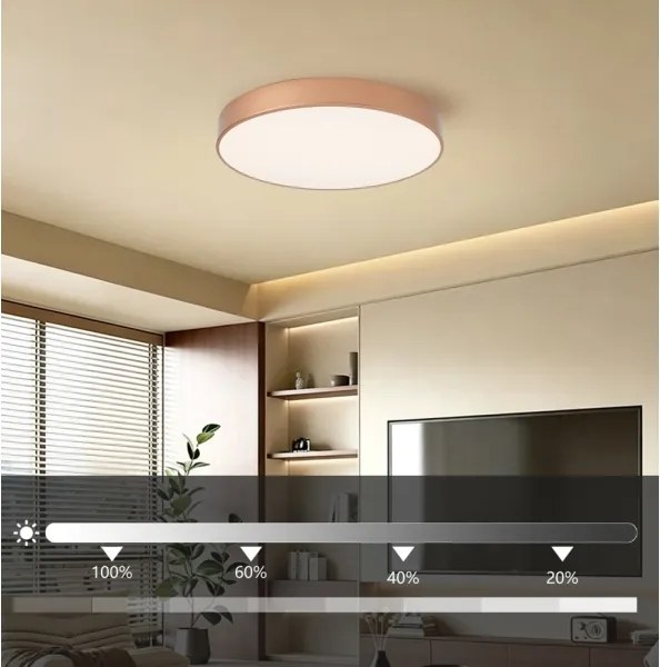BRILAGI - LED Fényerőszabályozható mennyezeti lámpa POOL LED/60W/230V átmérő 50 cm rézszínű + távirányító