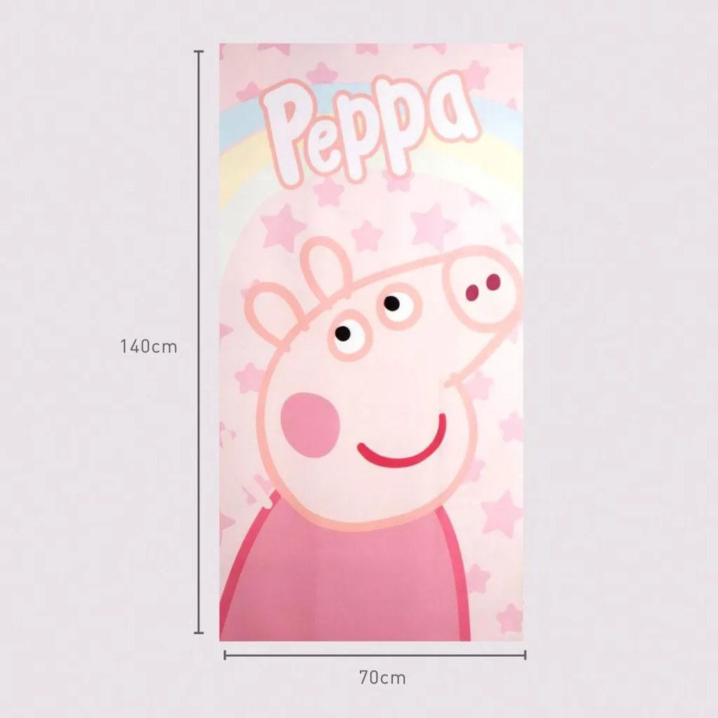 Peppa malac Stars fürdőlepedő, strand törölköző 70x140cm (Fast Dry)