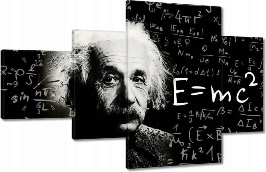 Faliórák 130x80 Albert Einstein E=MC2