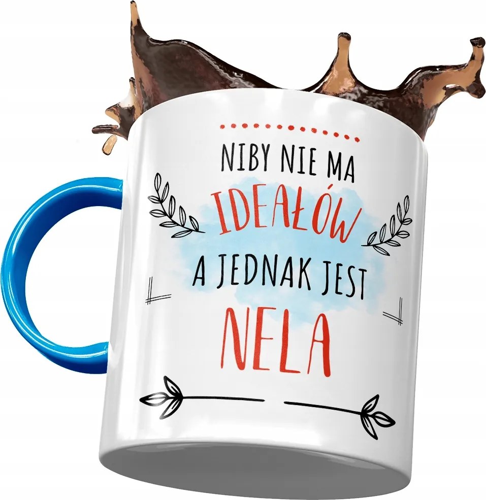 Kék Bögre Neli Feleség Barátnő Ajándék Nyomtatott Fotóval