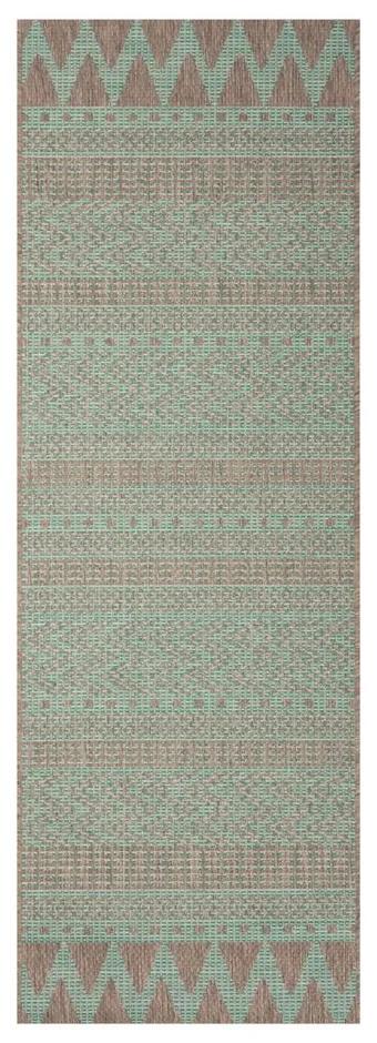 Sidon zöld-bézs kültéri szőnyeg, 70 x 200 cm - NORTHRUGS