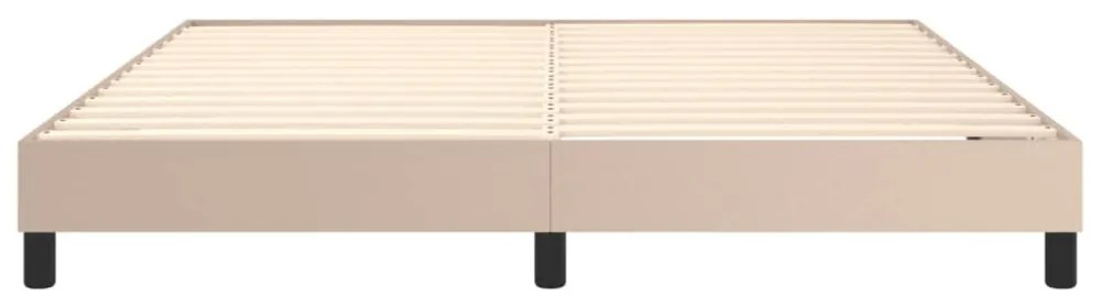 cappuccino színű műbőr rugós ágykeret 180x200 cm