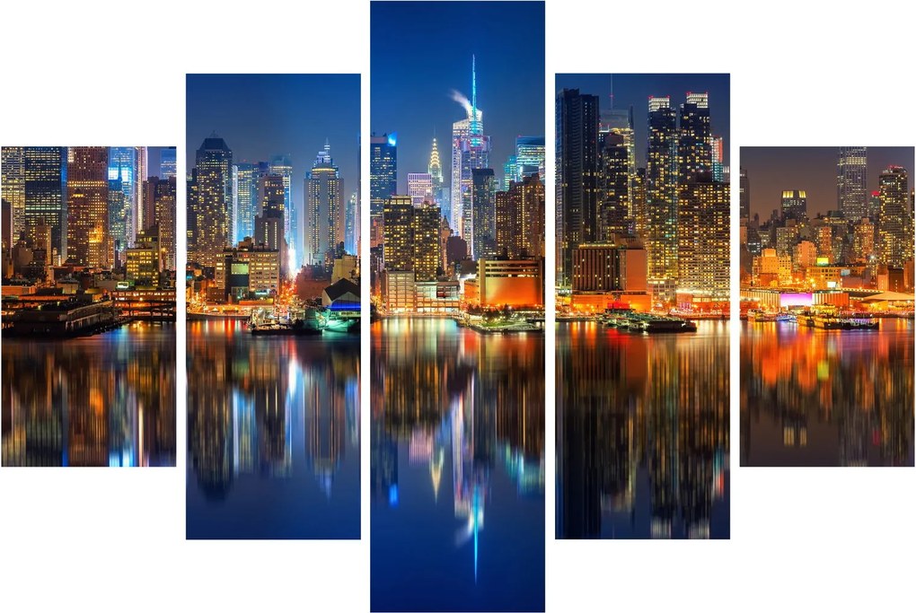 Manhattan képe éjjel (150x105 cm)