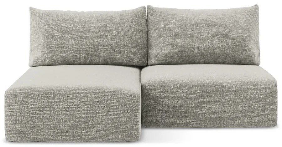 Világosszürke kinyitható-tárolóhelyes sarokkanapé (bal oldali) Kalena – Makamii