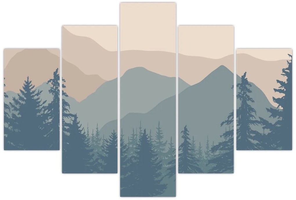 Kép - Türkiz hegység N⁰2 (150x105 cm)