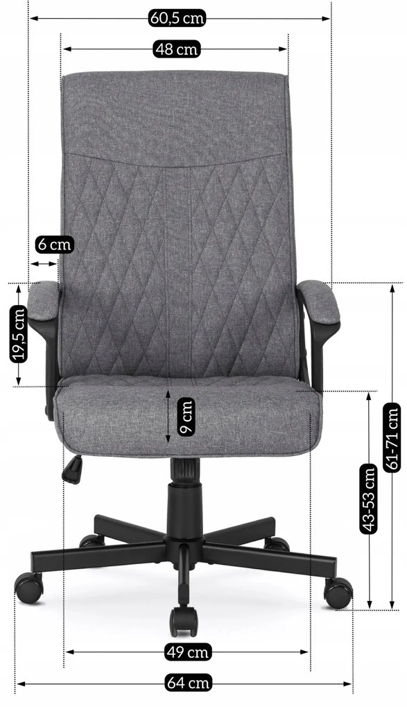 Szürke Irodai Forgószék SERGIO