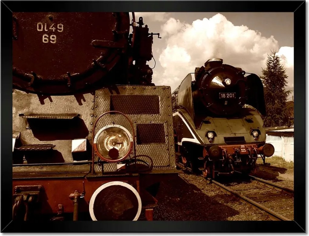 Poszterek keretben 40x30 Gőzmozdonyok Ol49-69 és 18-201