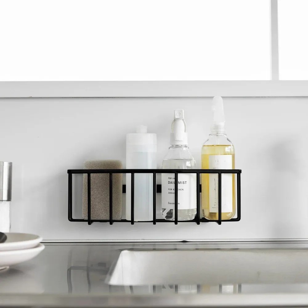 Fekete öntapadós fém mosogatóeszköz tartó Film Hook – YAMAZAKI