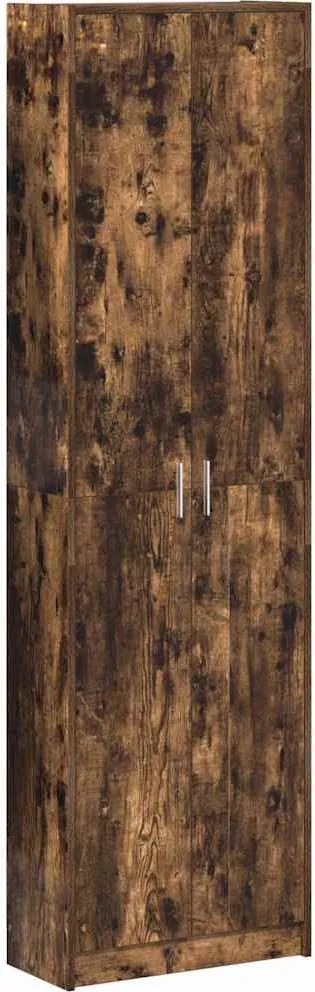 vidaXL Ruhásszekrény polcokkal Füstölt tölgy 55 x 25 x 189 cm Faanyag