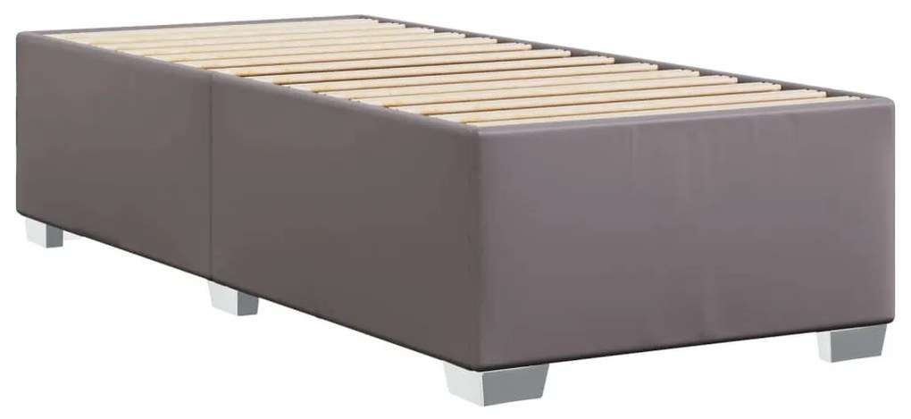 szürke műbőr ágykeret 80 x 200 cm