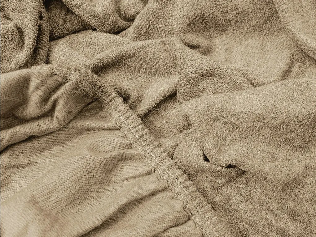 Frottír gumis lepedő EXCLUSIVE 90 x 200 cm bézs