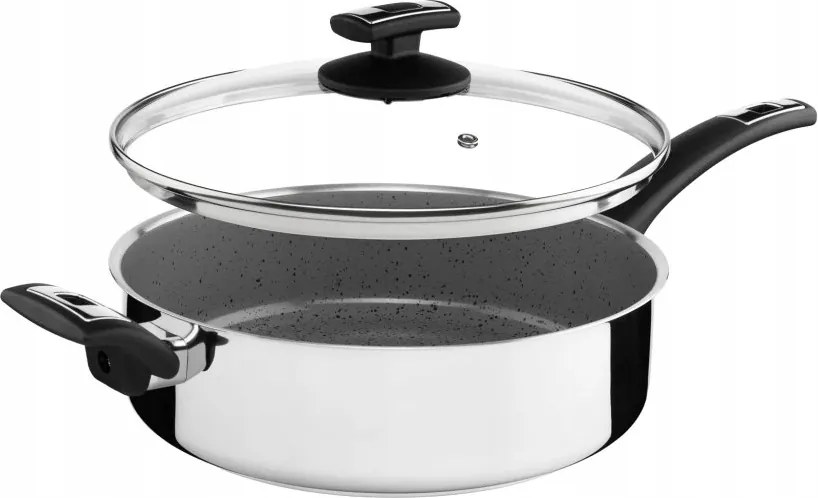 Kolimax Serpenyő Cerammax Pro Standard 26 cm fogantyúval, üvegfedővel, szürke