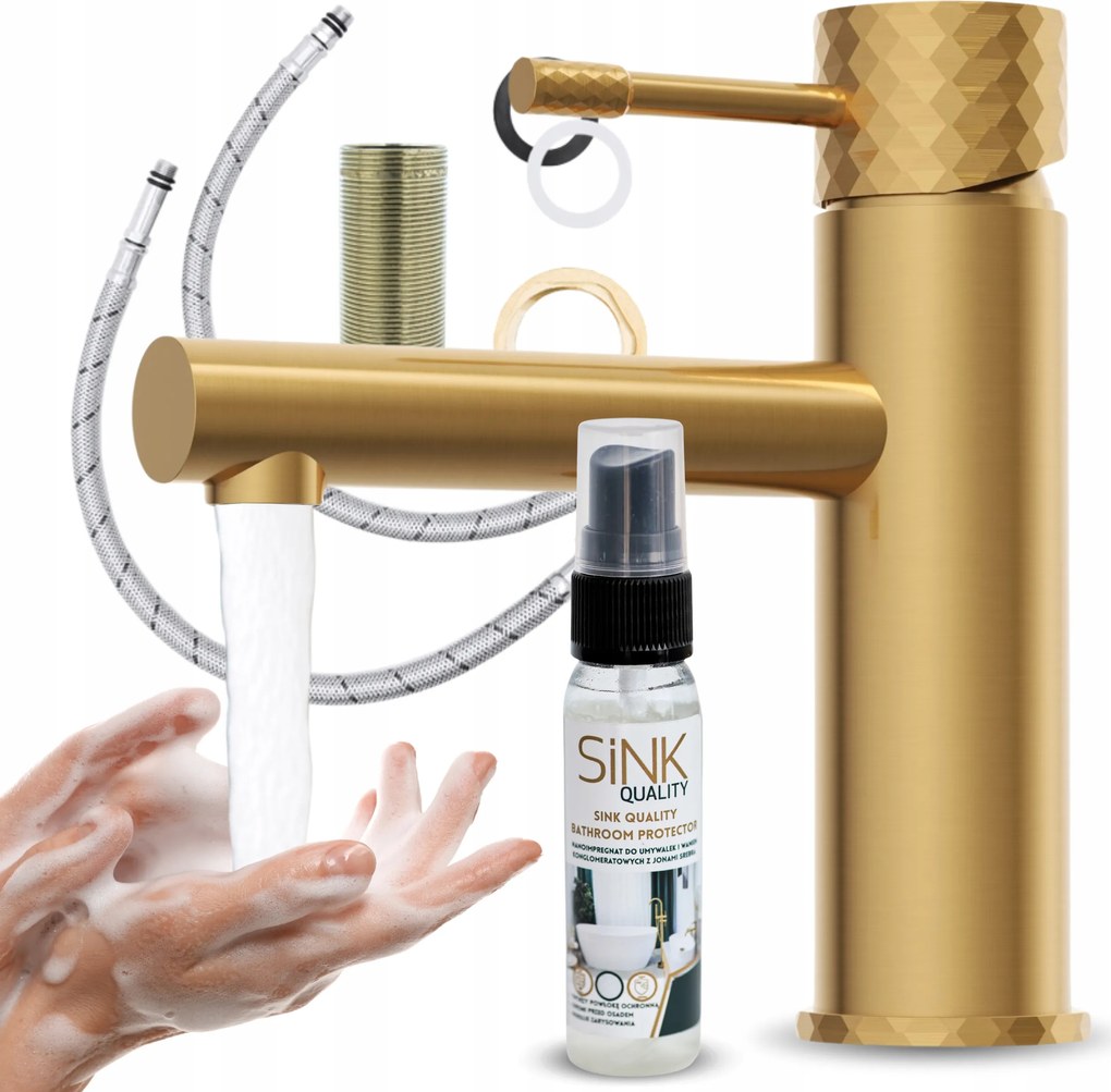 Fürdőszobai csaptelep mosdó csaptelep Álló pultra szerelhető alacsony fekete Impre 30